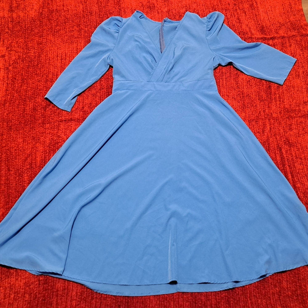 Elegant Blue Women's Dress